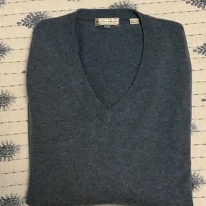 Peter Millar Grey Cashmere V-Neck